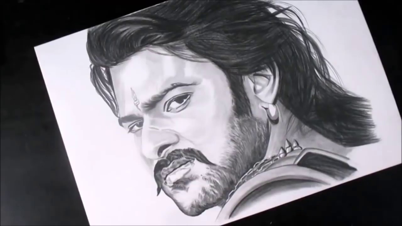 Realistic drawing Bahubali Sketch of Prabhas Pencil 