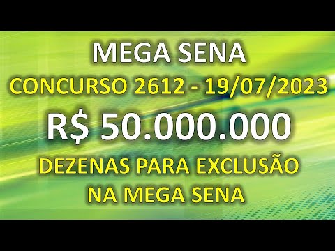 Resultado da Mega-Sena 2612 de R$ 50 milhões, hoje, quarta-feira (19/07)