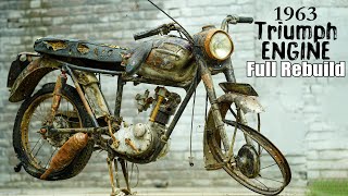 Restoration 1963 Triumph Tiger Cub Full ENGINE Rebuild  # 2 by Live With Creativity 264,448 views 1 year ago 14 minutes, 7 seconds