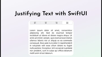 Justifying Text with SwiftUI (leading, center, trailing, justify)