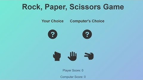 Rock Paper Scissors game using html css bootstrap and javascript