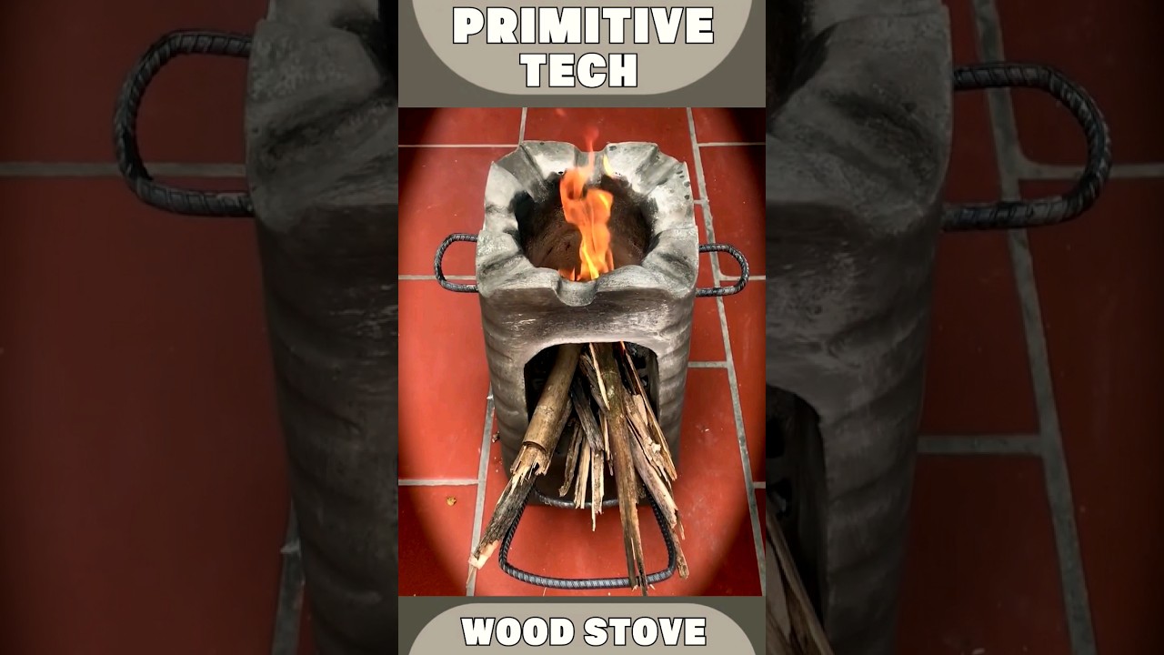 Build a Primitive Wood Stove with Sand, Cement, and a Plastic Bucket 🔥 | DIY Survival Skills 🛠️
