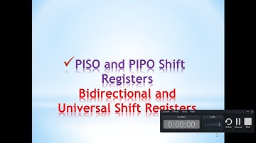 Lecture 28_Shift Registers _PISO,PIPO and Bidirectional and Universal Shift Register