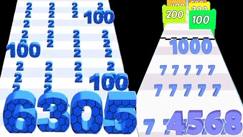 Lets Play Best Satisfying Math Gameplay - Number Rush Vs Number Run Merge Challenge