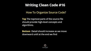 Writing #CleanCode #Post16