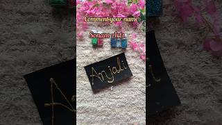Beautiful Anjali Name Art with Glitter ✨ | Must Watch! #shorts#glitterart #nameart#diy#calligraphy