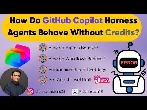 How do GitHub Copilot Harness Agents Behave without Credits?