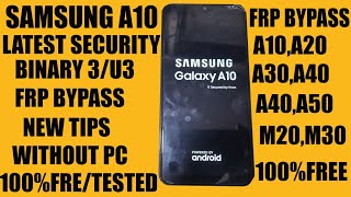 SAMSUNG A105F U3 FRP BYPASS WITHOUT PC 100% TESTED