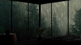 Overcome Fatigue and Go Straight to Sleep by Listening to the Sound of Rain on the Glass