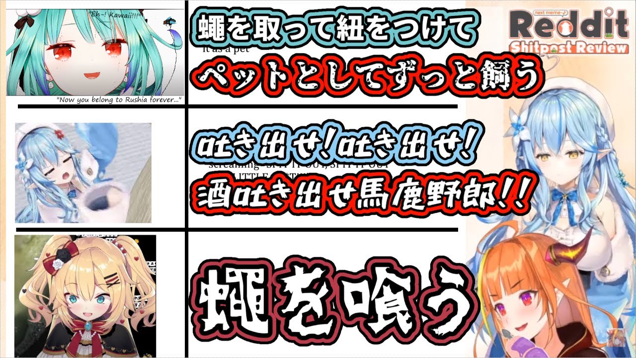 【ホロライブ】海外ニキの考える『BARで飲み物に蠅が入った時のホロライブメンバーの反応』【桐生ココ・雪花ラミィ】