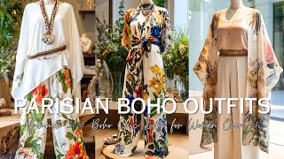 Summer 2025 Parisian Inspired Boho Chic Outfits for Women Over 50