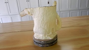 Tree Inspired Ceramic Pitcher - Soft slab built porcelain vessel