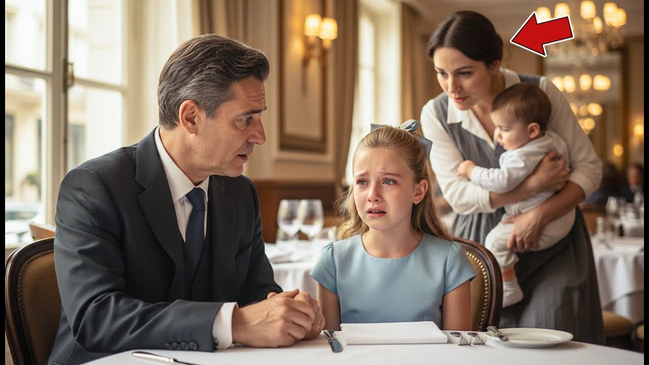 La fille du milliardaire pleure au restaurant… une mère pauvre murmure une phrase bouleversante