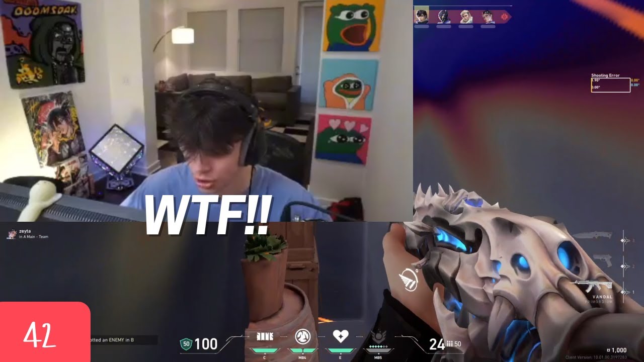 Grim gets stuck inside Vyse wall and Eggsterr gets rare yoru glitch | Top Daily Valorant Clips | V42