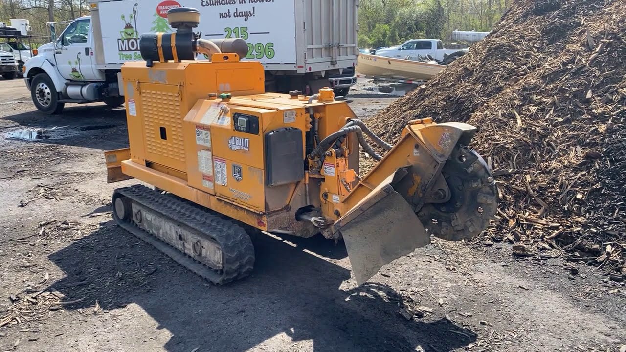 Monster Tree Service Stump Grinder - YouTube