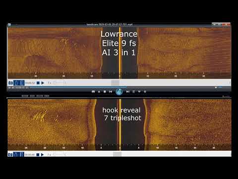 Сравнение эхолота lowrance Elite FS9 и Lowrance Hook Reveal 7 TripleShot как эхолоты показывают рыбу