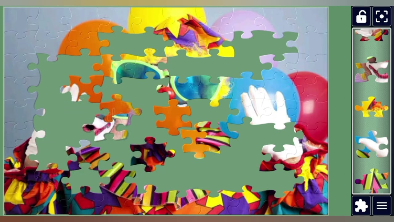 Bright Crazy Clown🤡🌈😜🧩 colorful jigsaw puzzle 🧩//