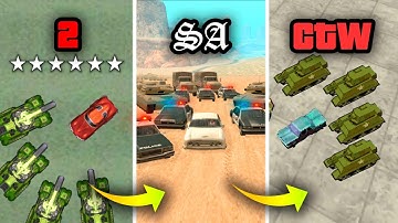 6 STARS WANTED LEVEL In GTA Games (Evolution)