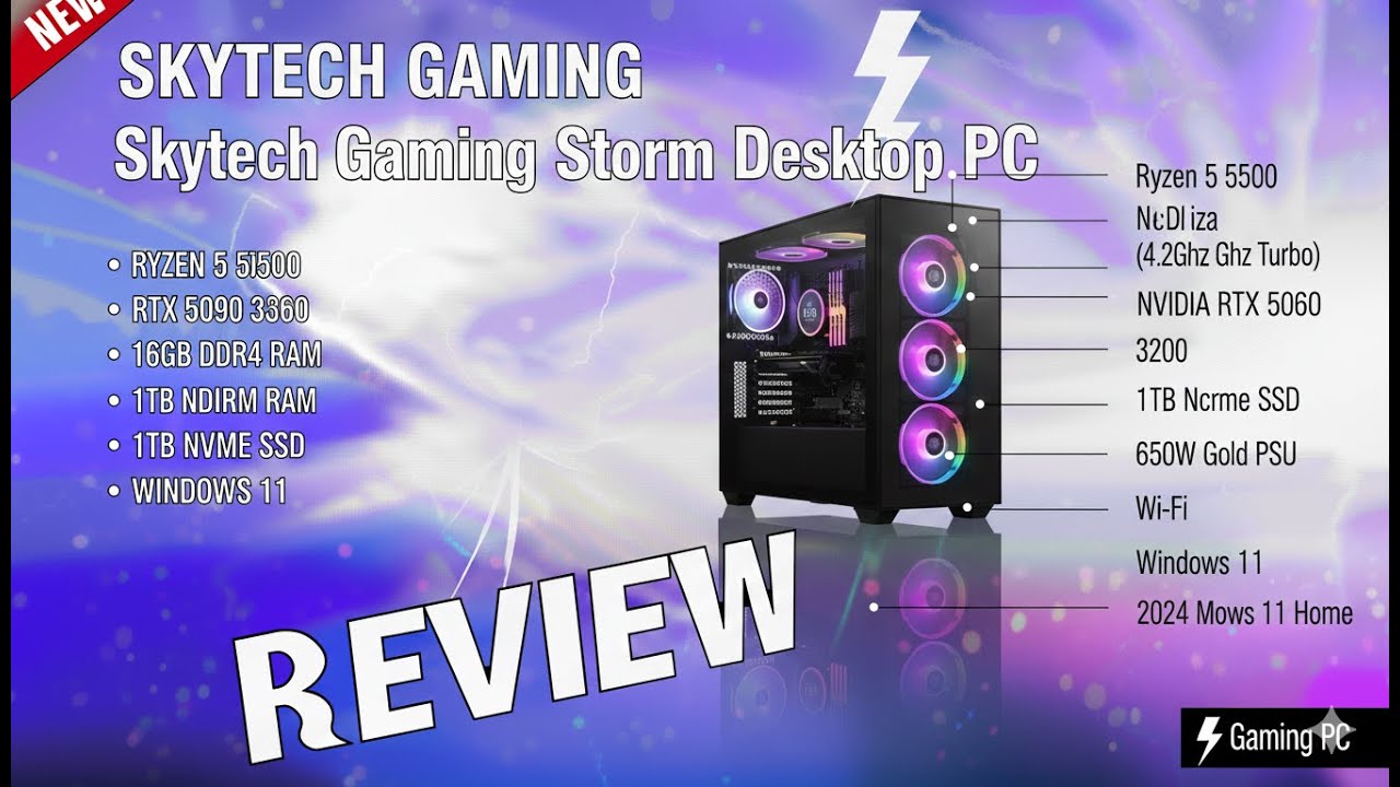 Обзор Skytech Gaming Storm | Ryzen 5 5500 + RTX 5060 | Доступный игровой ПК
