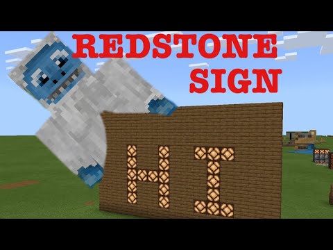 Minecraft: How to Make A REDSTONE Lamp Sign That Turns On And Off ...