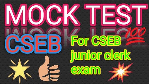 mock test for CSEB junior clerk exam preparation 27-march-2022 important questions @Racesrssss
