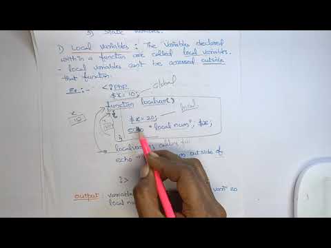 Variable scope in PHP|Local variable in PHP @btechcsetutorial7264
