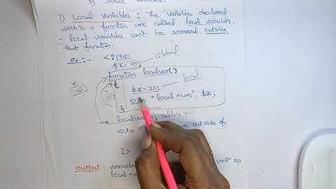 Variable scope in PHP|Local variable in PHP @btechcsetutorial7264