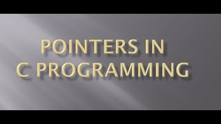 what is a pointer in C programming | C Pointers
