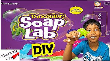 DIY Dinosaur Soap Making - Melt & Pour Soap - Easy Kids Experiment At Home