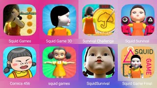 Squid Games Challenge, Squid Game 3D, Survival Challenge 456, Squid Survival Challenge, Comics 456 screenshot 2