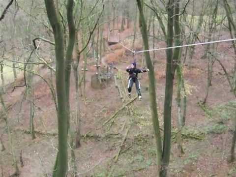 Zip Wire At Go Ape Buxton Youtube