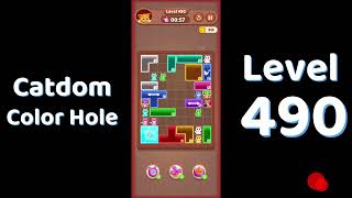 Catdom Level 490 walkthrough | Color Hole 🐱🕳️| Solutionguruji