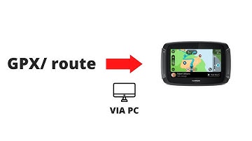 GPX/ route importeren op TomTom Rider 4xx-5xx