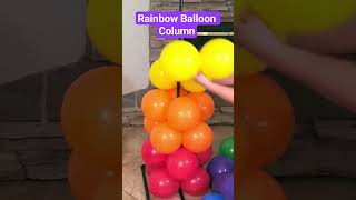 🌈 Building a Rainbow Balloon Column - Practice Balloons With Me! 🎈✨