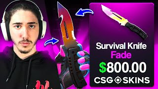 +$800 SURVIVAL KNIFE IN LAST CASE!? (CSGOSKINS Promo Code  2025)