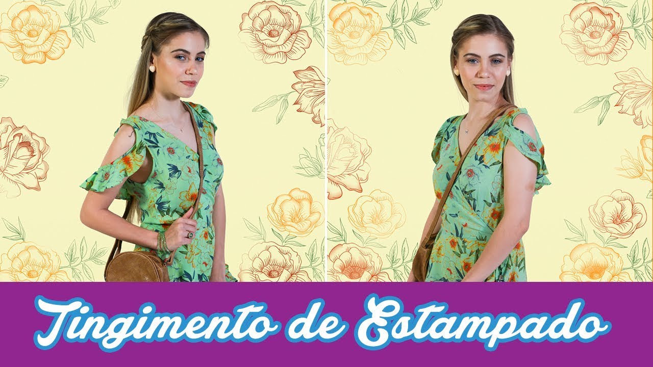 Tingimento de Vestido Estampado