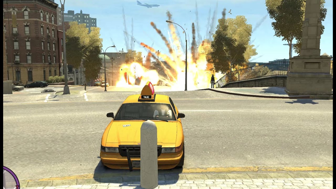GTA 4 atomic bomb shockwave mod GamePlay 6 - YouTube