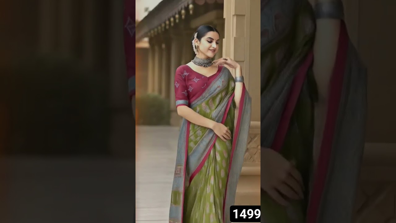 🌸 Elegant Green & Maroon Saree | Traditional Silk Saree | Latest Saree Collection 2025 🌸