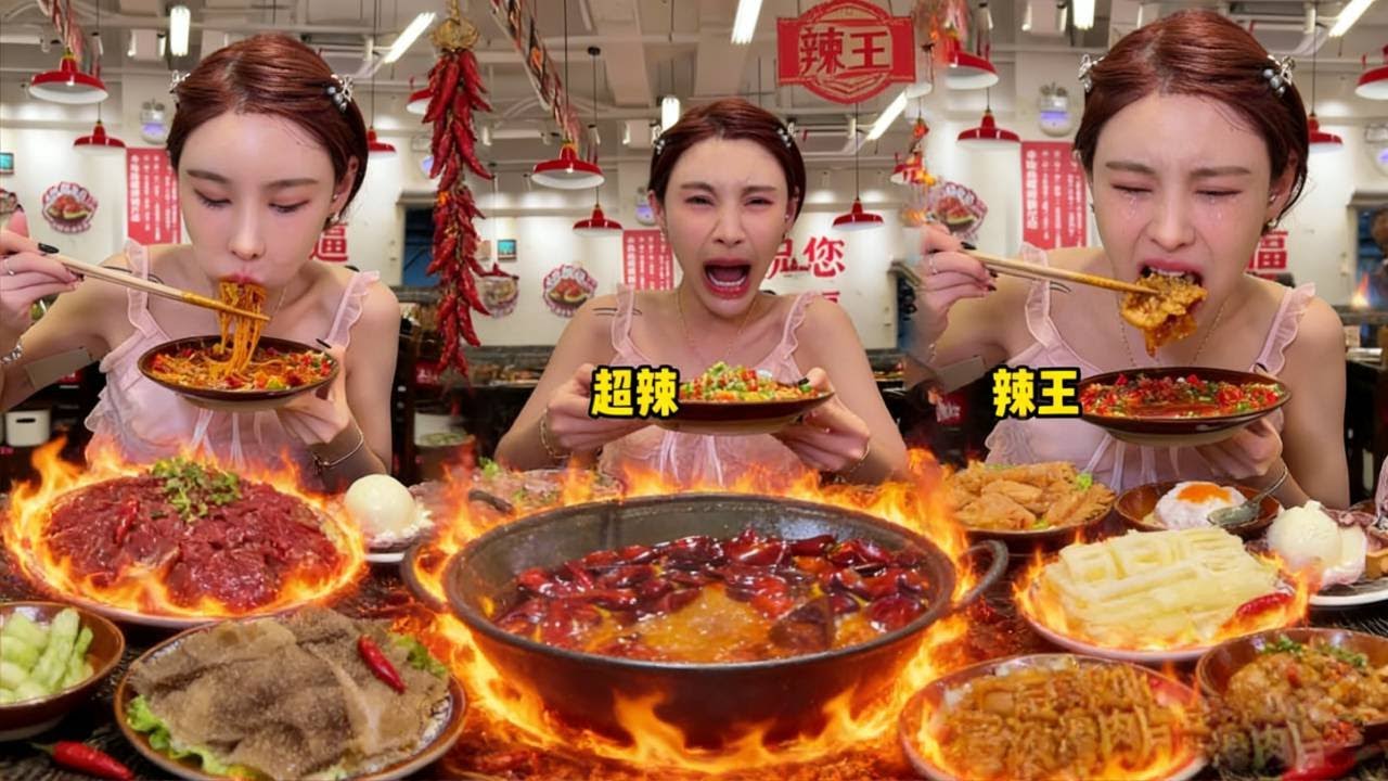 千金挑战广东爆辣成都火锅，竟然被广东辣辣到哭~【千金饱了】