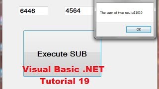 Visual Basic .NET Tutorial 19 - Understanding User Defined Subs‏ VB.NET