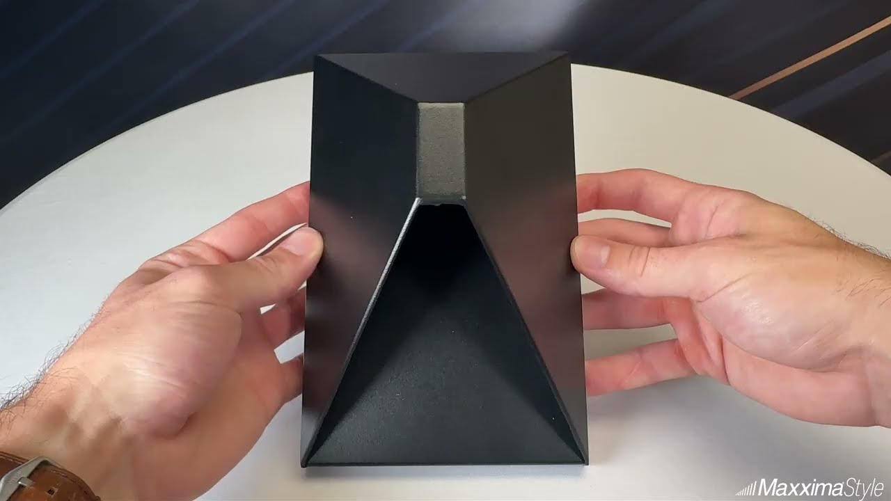 Maxxima LED Outdoor Wall Wash, Black Sconce, Modern Porch Light, 650 Lumens, 5 CCT 2700K-5000K