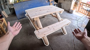 Building the SMALLEST Picnic Table on YouTube! | Two Person Picnic Table Build