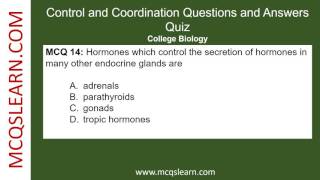 Control & Coordination Notes Question Answer | Control & Coordination PDF Notes | Class 12 Ch 4 Test
