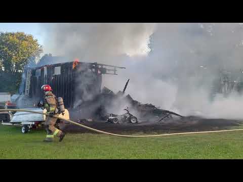 Hamilton Township Garage Fire September 23, 2022