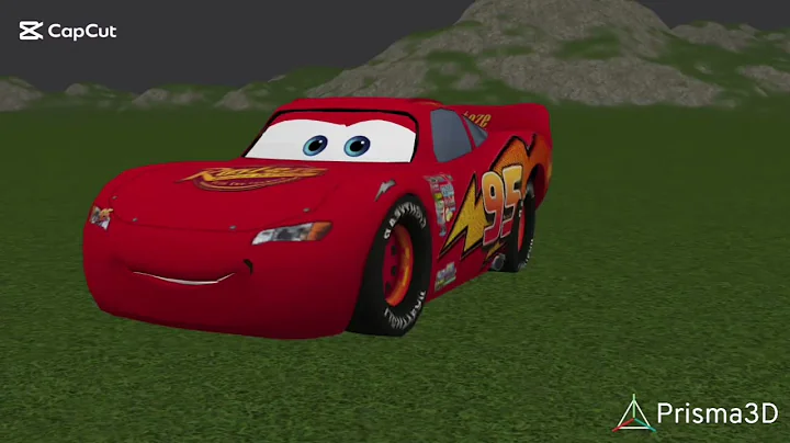 Lightning McQueen driving prisma 3D animation test