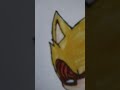 drawing of super sonic fleetway 😵‍💫🔥💪😈 #short #sonic