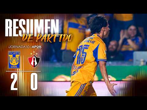 📹 Resumen Liga MX | Tigres 2-0 Atlas | Jornada 10 | Apertura 2025