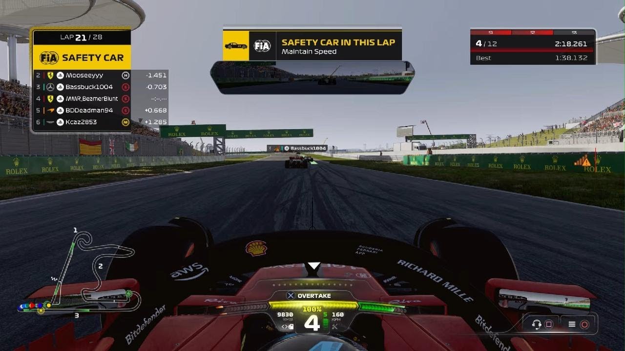 Final safety car restart YouTube