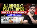 Remember ALL Important UPSC Polity Topics Through Tricks &amp; Mnemonics | UPSC Prelims 2026