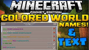 MCPE 13.0 How To make Colored Text [ Signs, Chat, MOBS ]